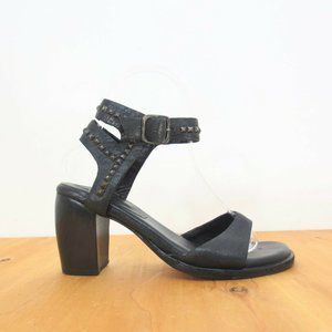 Calleen Cordeo Black Studded Strappy Heels